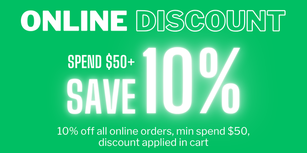 10% off all online orders over $50