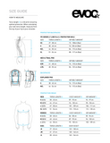 EVOC SIZEGUIDE SS21 EN