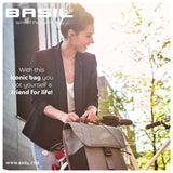 basil go single bag single pannier grey lifestyle