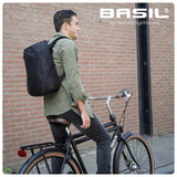 basil flex backpack bicycle backpack black lifesty