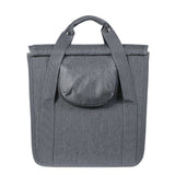 basil go single bag single pannier grey back
